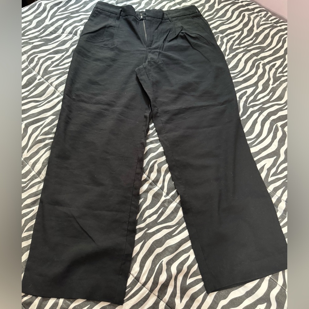 Women’s A New Day Black Crepe Trouser Straight Leg Pants Size 14 NWOT